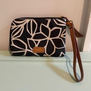 Small Fossil wristlet navy blue and cream